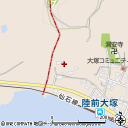 宮城県東松島市大塚大塚80-2周辺の地図