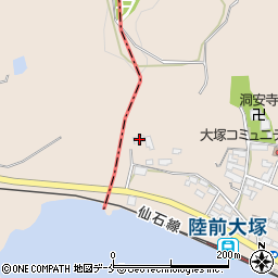 宮城県東松島市大塚大塚80周辺の地図