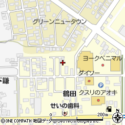 山形県寒河江市寒河江鶴田46-14周辺の地図