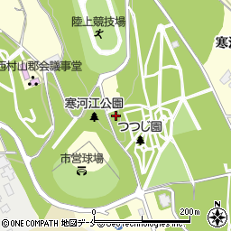 長岡山つつじ園周辺の地図