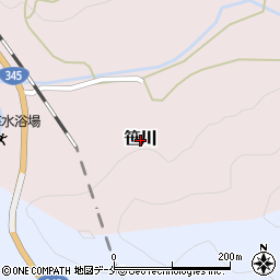 新潟県村上市笹川周辺の地図