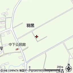 宮城県東松島市野蒜羽黒周辺の地図