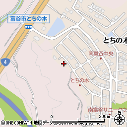 宮城県富谷市とちの木2丁目7-8周辺の地図