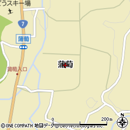 新潟県村上市蒲萄周辺の地図
