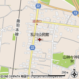 乱川公民館周辺の地図