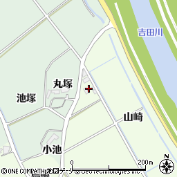 宮城県東松島市野蒜山崎周辺の地図