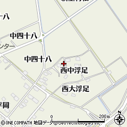 宮城県東松島市牛網西中浮足周辺の地図