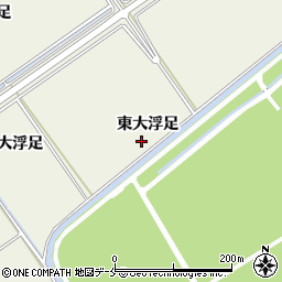 宮城県東松島市牛網東大浮足周辺の地図