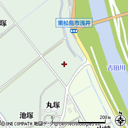 宮城県東松島市浅井大筒場周辺の地図