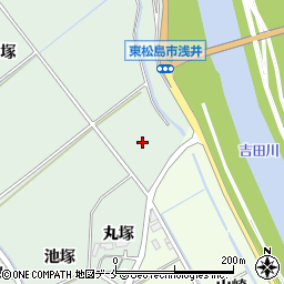 宮城県東松島市浅井（大筒場）周辺の地図