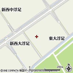 宮城県東松島市牛網新西大浮足周辺の地図
