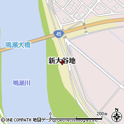 宮城県東松島市浜市新大谷地周辺の地図