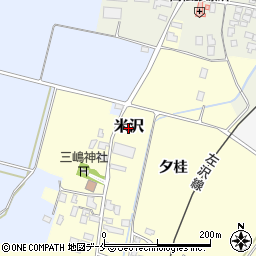 山形県寒河江市米沢米沢周辺の地図