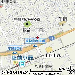 ファミリーマート宮城小野駅前店周辺の地図