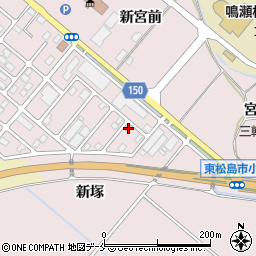 宮城県東松島市小野中央4-19周辺の地図