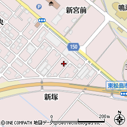 宮城県東松島市小野中央4-11周辺の地図