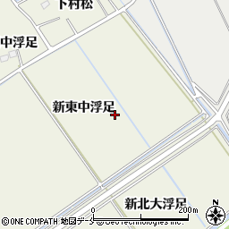 宮城県東松島市牛網新東中浮足周辺の地図