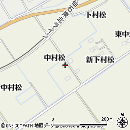 宮城県東松島市牛網中村松周辺の地図