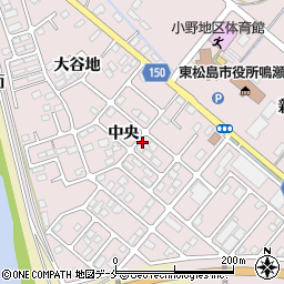 宮城県東松島市小野中央周辺の地図