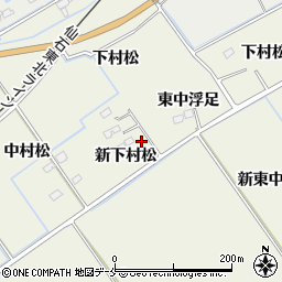 宮城県東松島市牛網新下村松周辺の地図