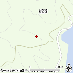 宮城県石巻市折浜梅木沢周辺の地図