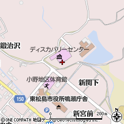 宮城県東松島市小野鍛治沢周辺の地図