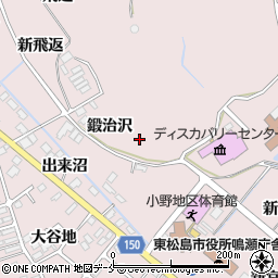 宮城県東松島市小野欠下周辺の地図