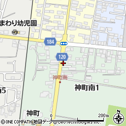 日本経済新聞神町専売所周辺の地図