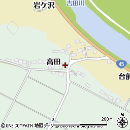 宮城県東松島市浅井高田76周辺の地図