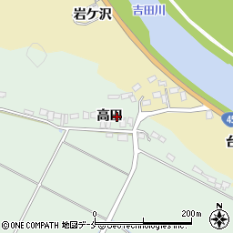 宮城県東松島市浅井高田78周辺の地図