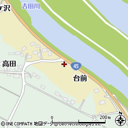 宮城県東松島市川下台前周辺の地図
