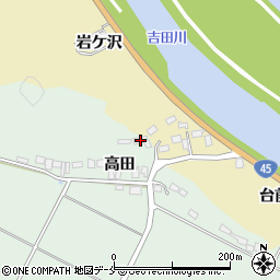 宮城県東松島市浅井高田90周辺の地図