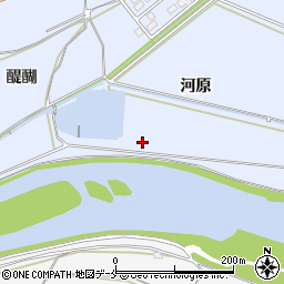 山形県寒河江市日和田河原周辺の地図