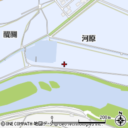 山形県寒河江市日和田（河原）周辺の地図