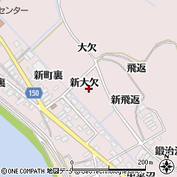 宮城県東松島市小野新大欠周辺の地図