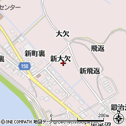 宮城県東松島市小野（新大欠）周辺の地図