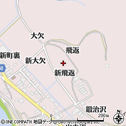 宮城県東松島市小野新飛返周辺の地図