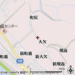 宮城県東松島市小野（大欠）周辺の地図