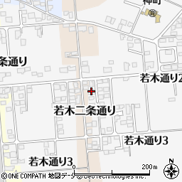 山形県東根市若木通り2丁目25-2周辺の地図