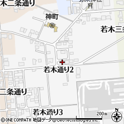 山形県東根市若木通り2丁目46周辺の地図