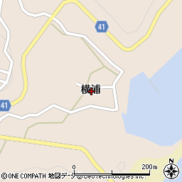 宮城県牡鹿郡女川町横浦周辺の地図