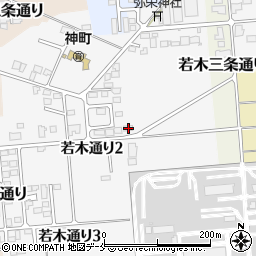山形県東根市若木通り2丁目52周辺の地図