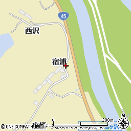 宮城県東松島市川下宿浦周辺の地図