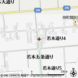 山形県東根市若木五条通り周辺の地図