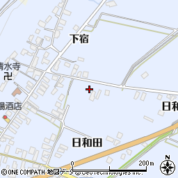 山形県寒河江市日和田周辺の地図