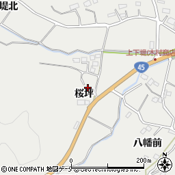 宮城県東松島市上下堤桜坪周辺の地図