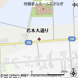 山形県東根市若木大通り周辺の地図