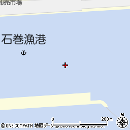 石巻漁港周辺の地図