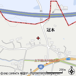 宮城県東松島市上下堤冠木周辺の地図