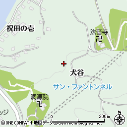宮城県石巻市渡波犬谷周辺の地図